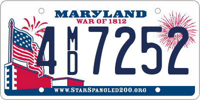 MD license plate 4MD7252