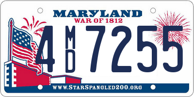 MD license plate 4MD7255