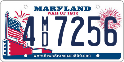 MD license plate 4MD7256