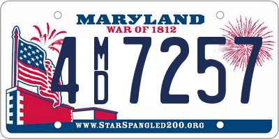 MD license plate 4MD7257