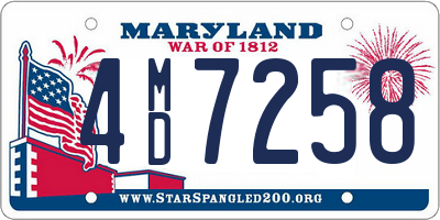 MD license plate 4MD7258