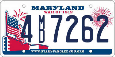 MD license plate 4MD7262