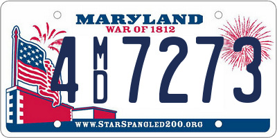 MD license plate 4MD7273