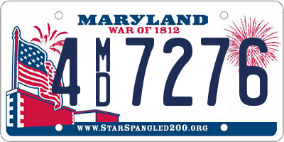 MD license plate 4MD7276