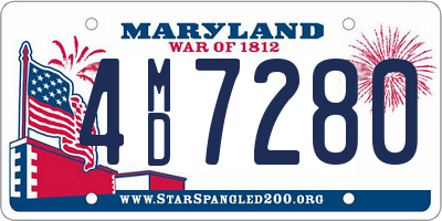 MD license plate 4MD7280