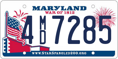 MD license plate 4MD7285
