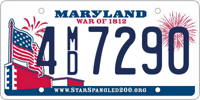 MD license plate 4MD7290