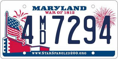 MD license plate 4MD7294