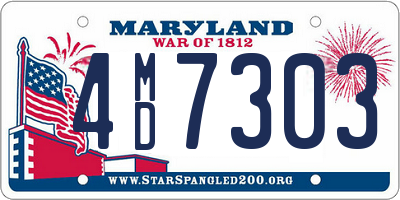 MD license plate 4MD7303