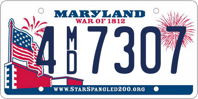 MD license plate 4MD7307