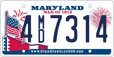 MD license plate 4MD7314