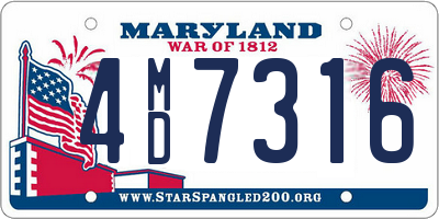 MD license plate 4MD7316