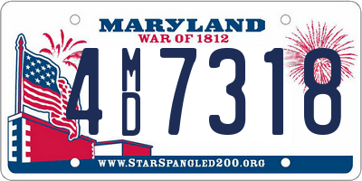 MD license plate 4MD7318