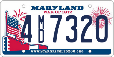 MD license plate 4MD7320