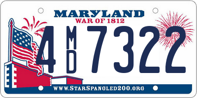 MD license plate 4MD7322