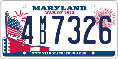 MD license plate 4MD7326