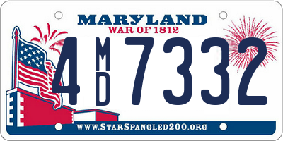 MD license plate 4MD7332