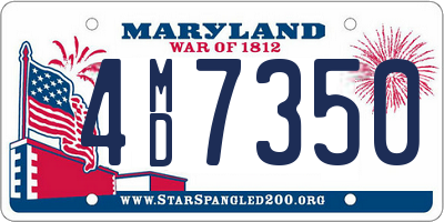 MD license plate 4MD7350