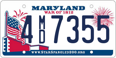 MD license plate 4MD7355