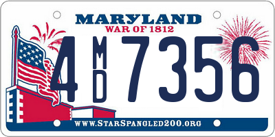 MD license plate 4MD7356