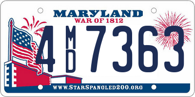 MD license plate 4MD7363