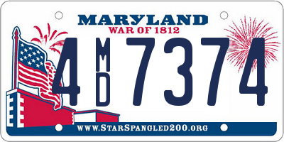 MD license plate 4MD7374