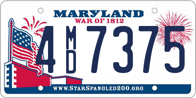 MD license plate 4MD7375