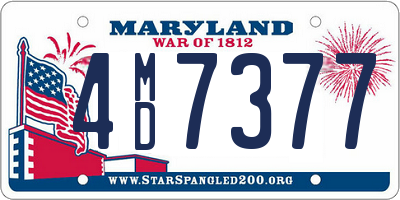 MD license plate 4MD7377