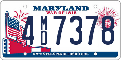 MD license plate 4MD7378