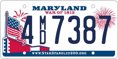 MD license plate 4MD7387