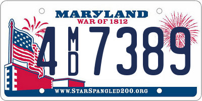 MD license plate 4MD7389