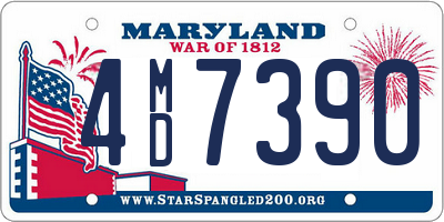 MD license plate 4MD7390