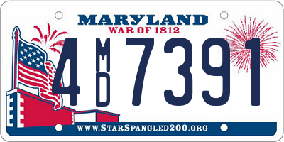 MD license plate 4MD7391