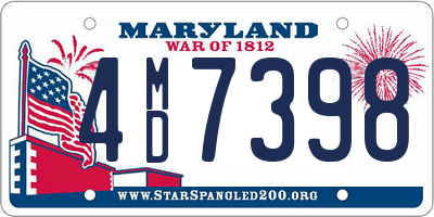 MD license plate 4MD7398