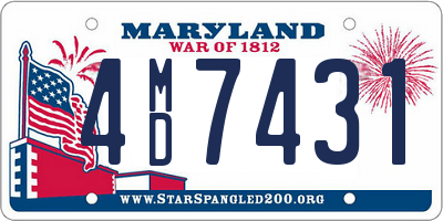 MD license plate 4MD7431