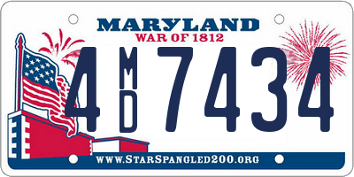 MD license plate 4MD7434