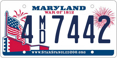 MD license plate 4MD7442
