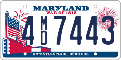 MD license plate 4MD7443