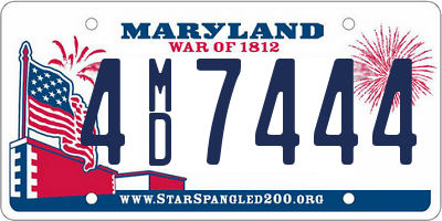 MD license plate 4MD7444