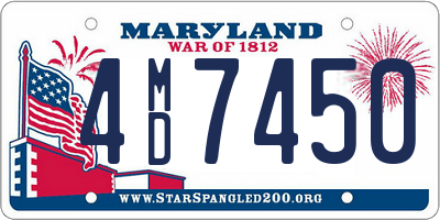 MD license plate 4MD7450