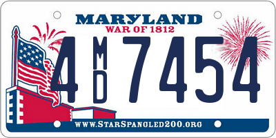 MD license plate 4MD7454