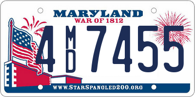 MD license plate 4MD7455