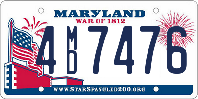 MD license plate 4MD7476