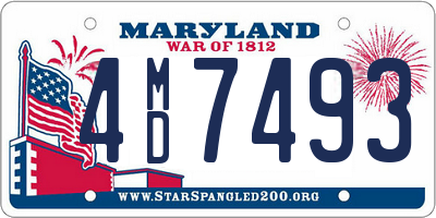 MD license plate 4MD7493