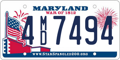 MD license plate 4MD7494