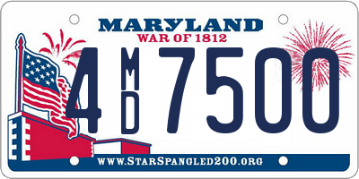 MD license plate 4MD7500