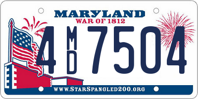 MD license plate 4MD7504