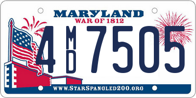 MD license plate 4MD7505