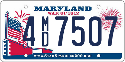 MD license plate 4MD7507