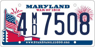 MD license plate 4MD7508